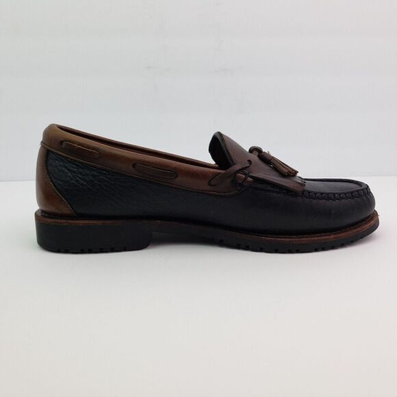 Allen Edmonds Nashua Mens Size 9.5 Brown Black Leather Kiltie Tassel Loafer Shoe main image 8